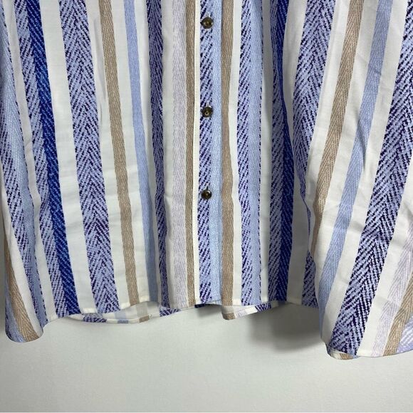 Chicos Striped Blouse size 2 - Picture 2 of 9